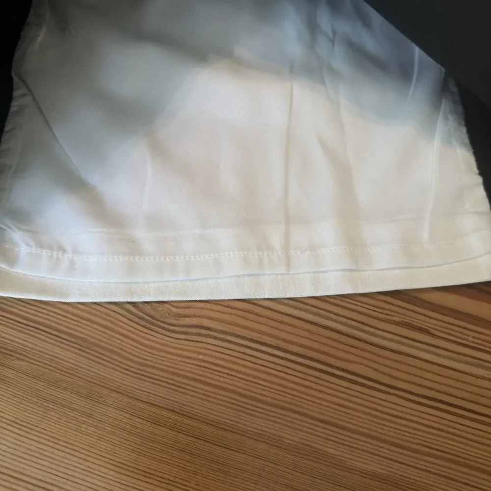 Theory Nyasha Dress Sz 6 Black/White Stretch Wool Career Piece Minimalist Office - Picture 11 of 12